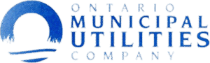 Ontario Municipal Utilities Company logo featuring blue circle symbol and text.