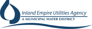 Inland Empire Utilities Agency logo: blue water drop icon with text "A Municipal Water District".