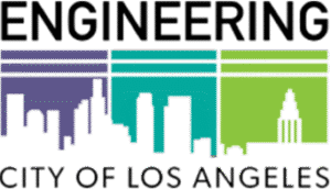 City of Los Angeles Department of Engineering logo with skyline and colorful blocks.
